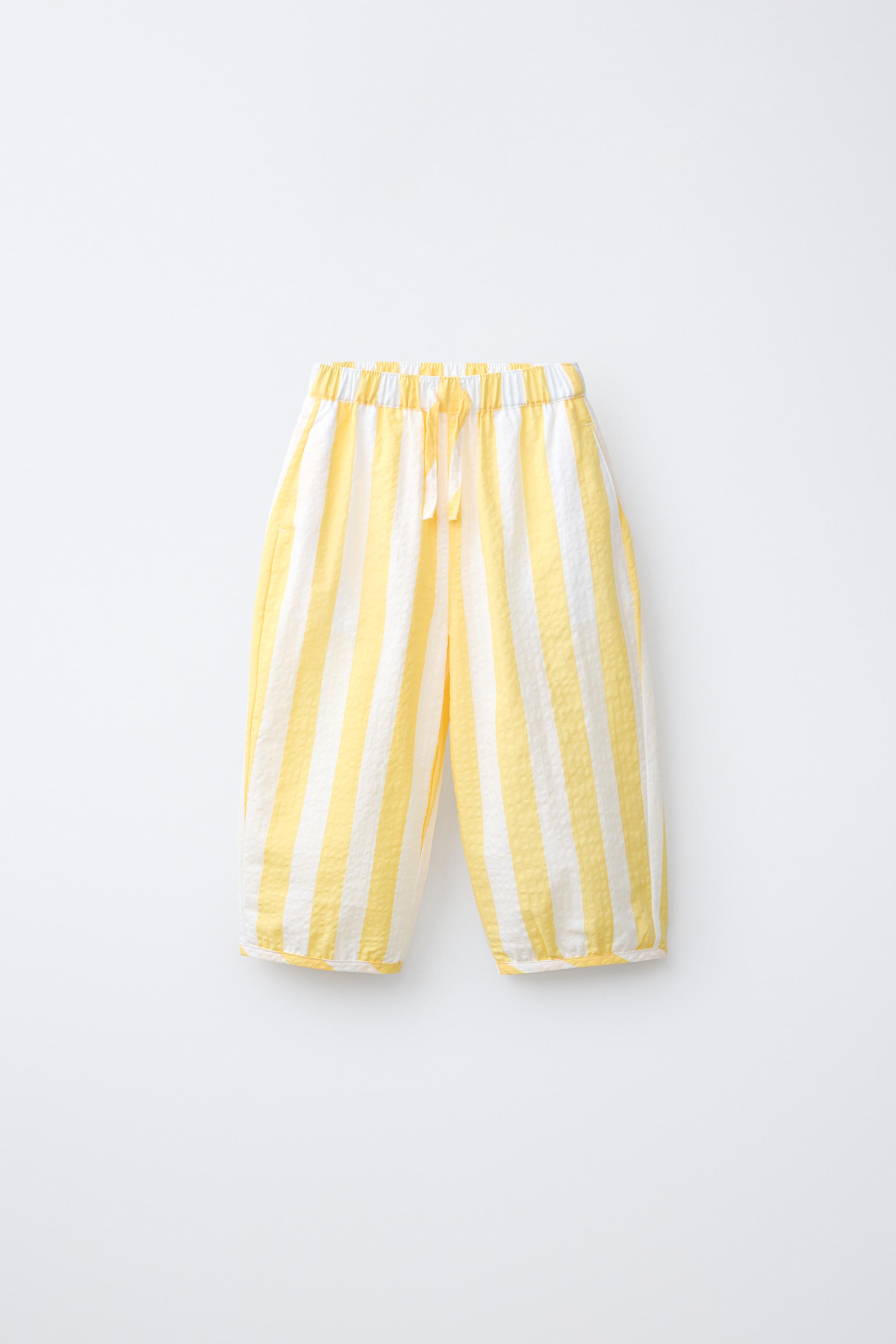 STRIPED SEERSUCKER PANTS